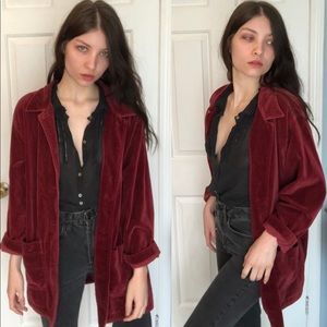 Vintage Red Velvet Jacket